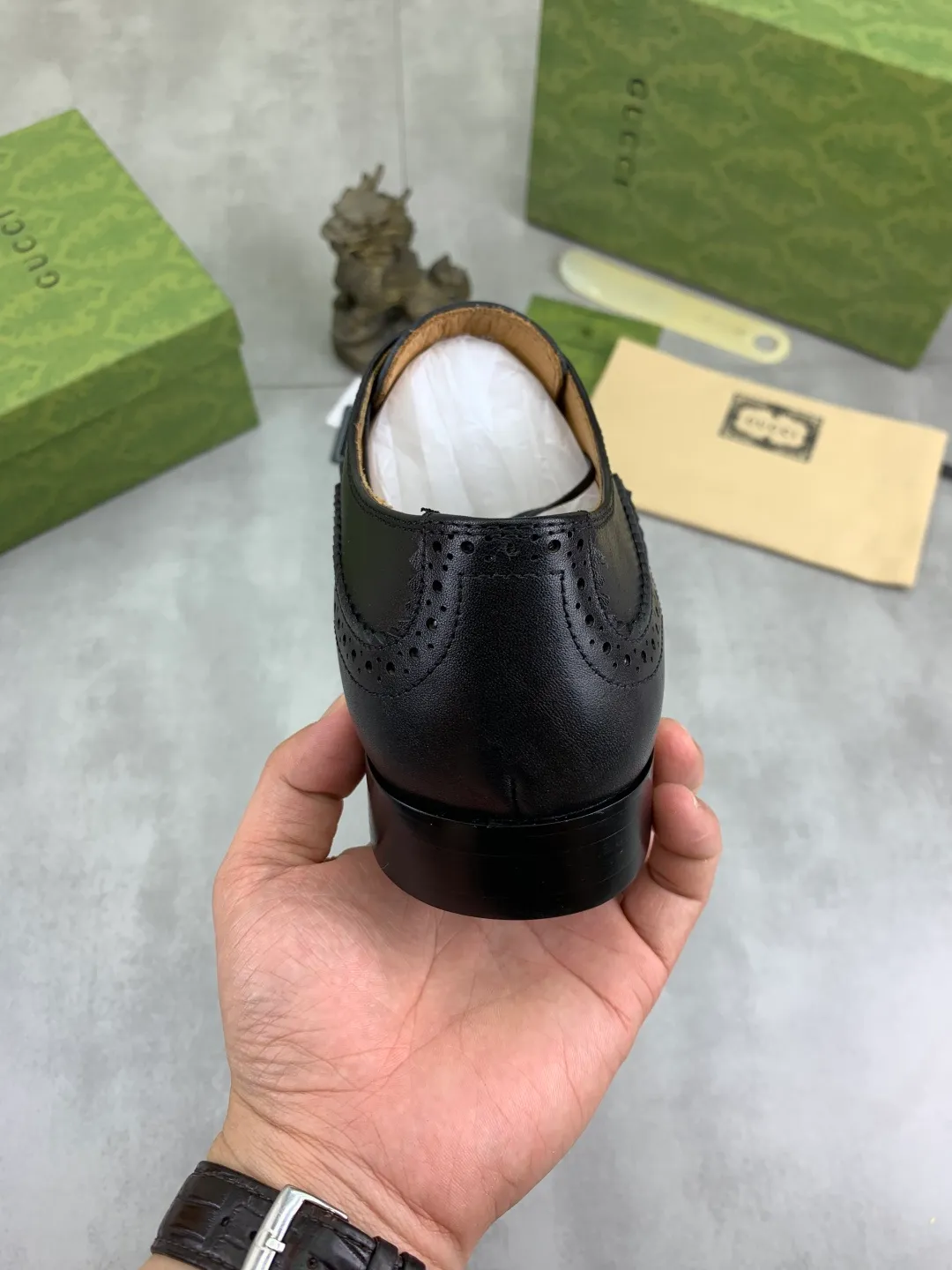 Men's men's shoes 💰P640 [New style] Water dyed cowhide 💰💎💎💎 [Gucci] GUCCI high-end men's formal business leather shoes, original order 1:1! Original imported high-end open-edge beaded calfskin, original metal buckle, imported first-layer cowhide lining for feet. Original high-end outsole, men's shoe size: 39-44 (45 customized) black and brown colors available